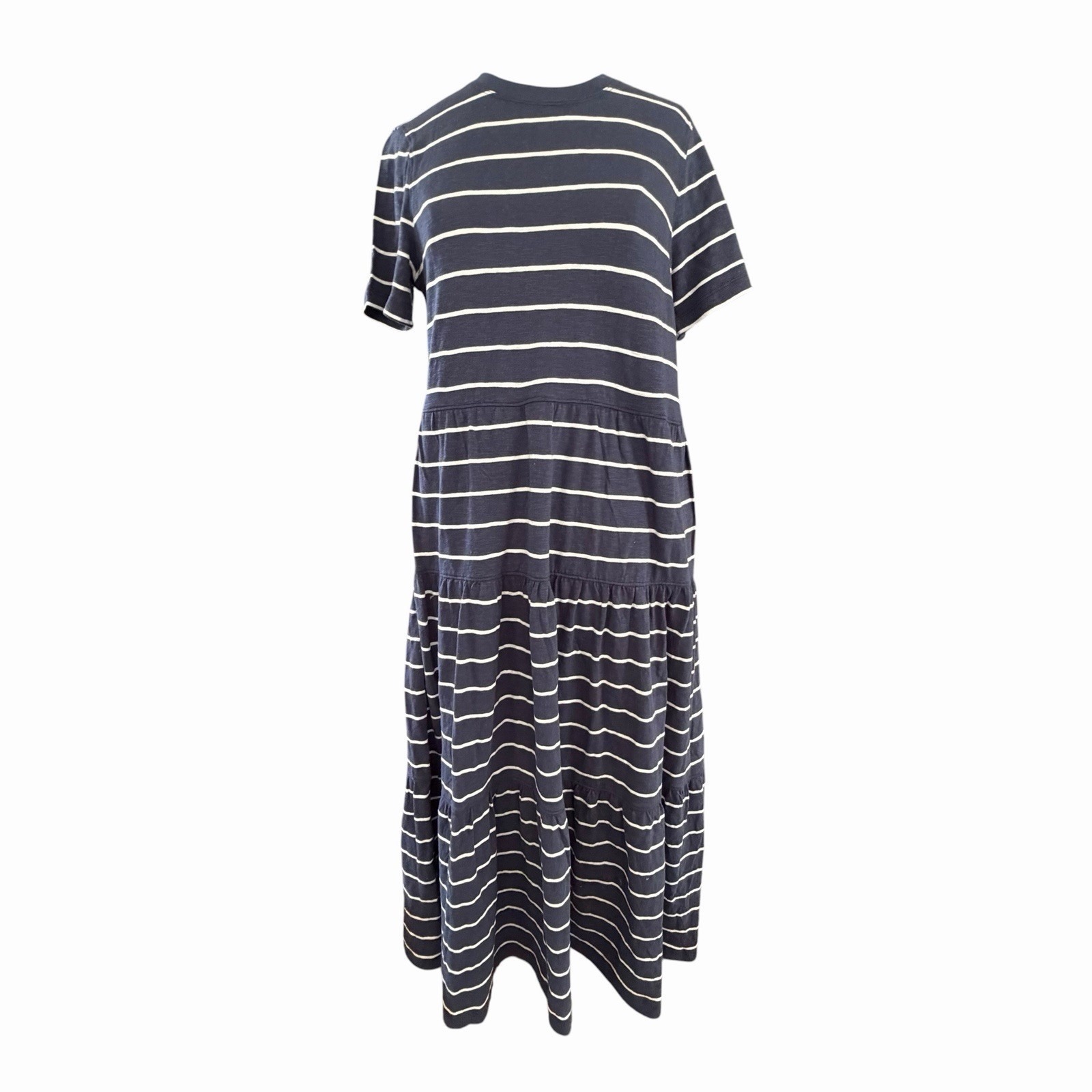 Marine Layer Sadie M Vintage Slub Maxi Dress Navy Stripe Coastal Nautical Beach